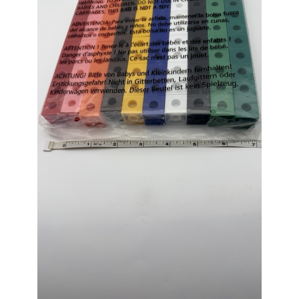 100 Educational hand2mind Snap Cubes Linking Plastic Color Math Manipulative - Picture 3 of 6